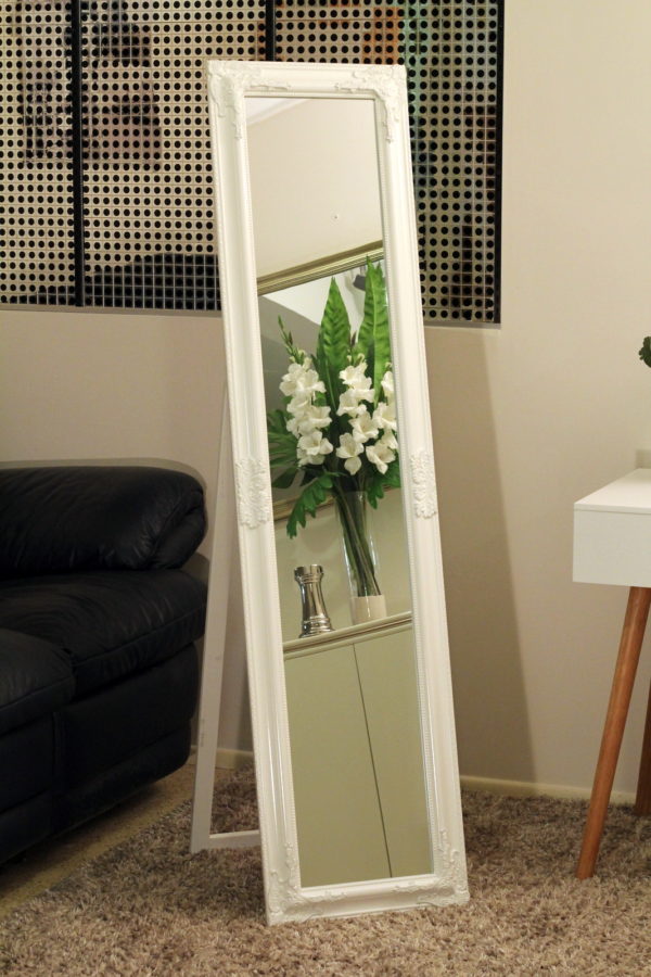 160x40cm full length white mirror