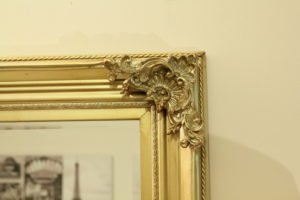 Champagne leaf thick ornate mirror 143x83cm 3